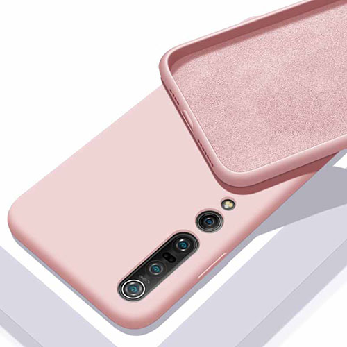 Ultra-thin Silicone Gel Soft Case 360 Degrees Cover S04 for Xiaomi Mi 10 Pro Pink