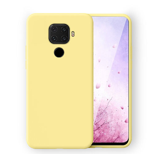 Ultra-thin Silicone Gel Soft Case 360 Degrees Cover S06 for Huawei Mate 30 Lite Yellow