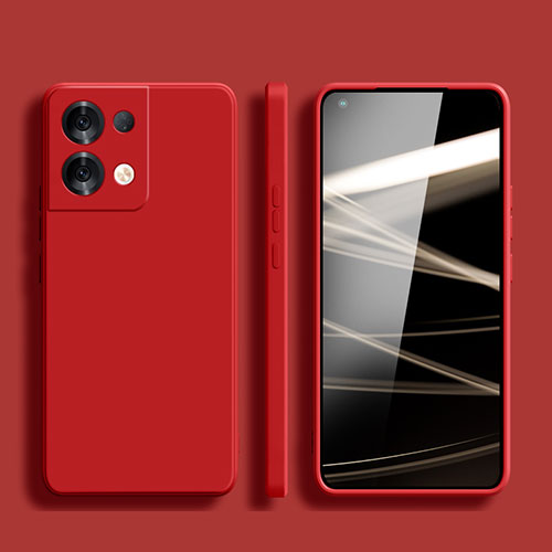 Ultra-thin Silicone Gel Soft Case 360 Degrees Cover S06 for Oppo Reno8 Pro 5G Red