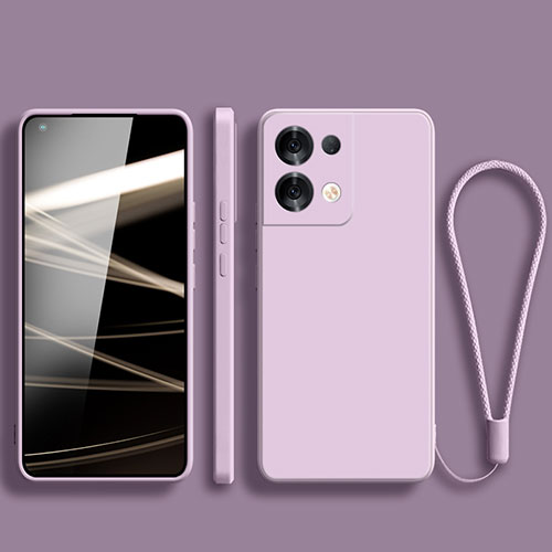 Ultra-thin Silicone Gel Soft Case 360 Degrees Cover S07 for Oppo Reno9 5G Clove Purple