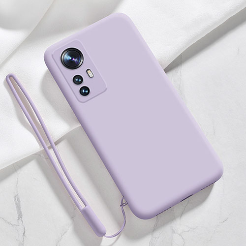 Ultra-thin Silicone Gel Soft Case 360 Degrees Cover S07 for Xiaomi Mi 12 5G Clove Purple