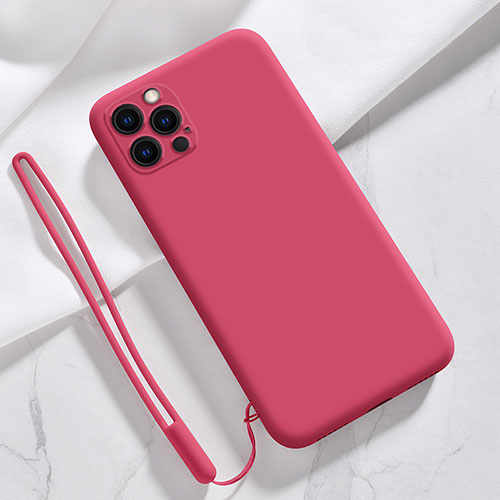 Ultra-thin Silicone Gel Soft Case 360 Degrees Cover S09 for Apple iPhone 15 Pro Max Red