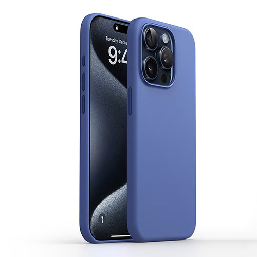 Ultra-thin Silicone Gel Soft Case 360 Degrees Cover YK1 for Apple iPhone 16 Pro Blue