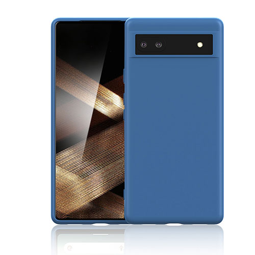 Ultra-thin Silicone Gel Soft Case 360 Degrees Cover YK1 for Google Pixel 6a 5G Blue