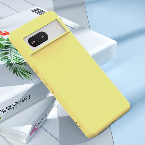 Ultra-thin Silicone Gel Soft Case 360 Degrees Cover YK1 for Google Pixel 7 5G Yellow