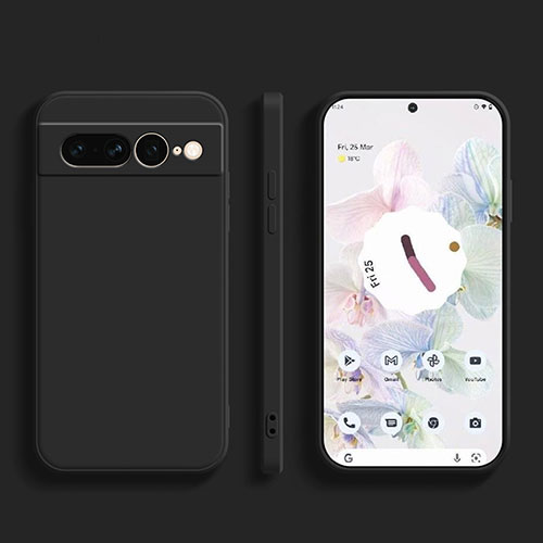 Ultra-thin Silicone Gel Soft Case 360 Degrees Cover YK1 for Google Pixel 7 Pro 5G Black