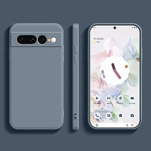 Ultra-thin Silicone Gel Soft Case 360 Degrees Cover YK1 for Google Pixel 7 Pro 5G Gray