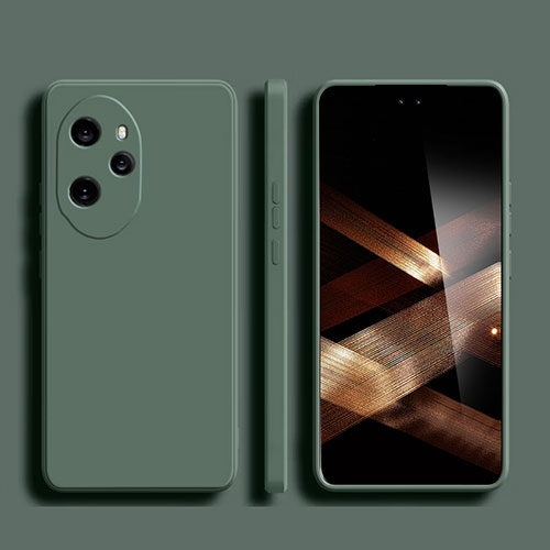 Ultra-thin Silicone Gel Soft Case 360 Degrees Cover YK1 for Huawei Honor 100 Pro 5G Midnight Green