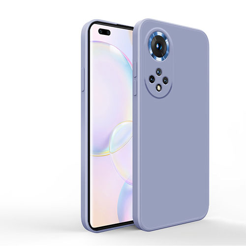 Ultra-thin Silicone Gel Soft Case 360 Degrees Cover YK1 for Huawei Honor 50 Pro 5G Lavender Gray