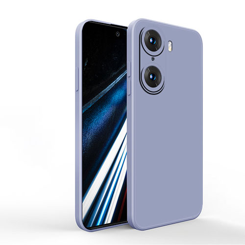 Ultra-thin Silicone Gel Soft Case 360 Degrees Cover YK1 for Huawei Honor 60 Pro 5G Lavender Gray