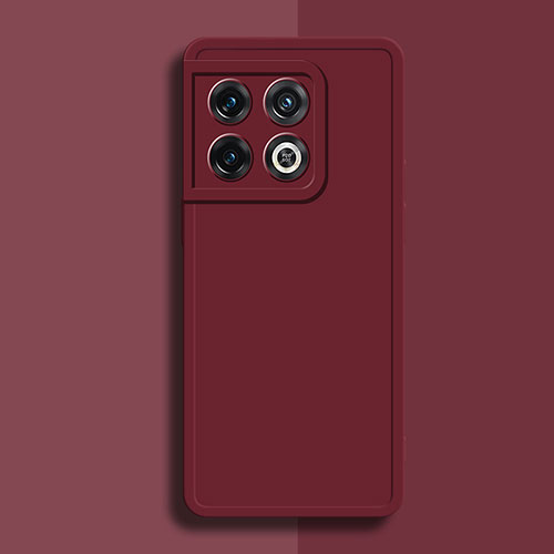 Ultra-thin Silicone Gel Soft Case 360 Degrees Cover YK1 for OnePlus 10 Pro 5G Red Wine