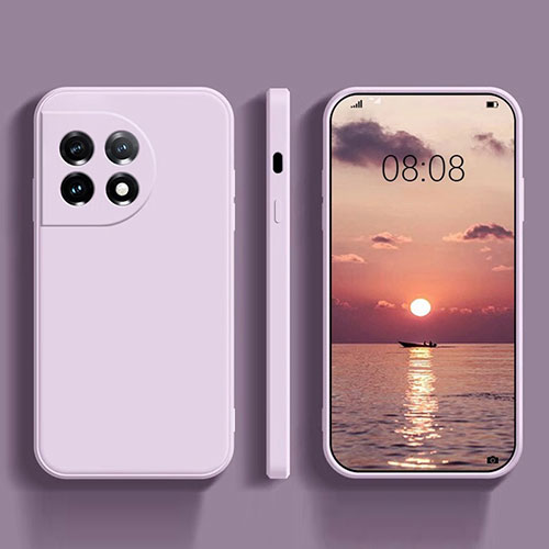 Ultra-thin Silicone Gel Soft Case 360 Degrees Cover YK1 for OnePlus 11R 5G Clove Purple