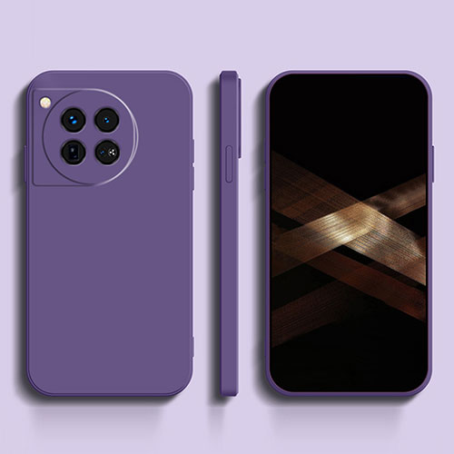 Ultra-thin Silicone Gel Soft Case 360 Degrees Cover YK1 for OnePlus 12R 5G Purple