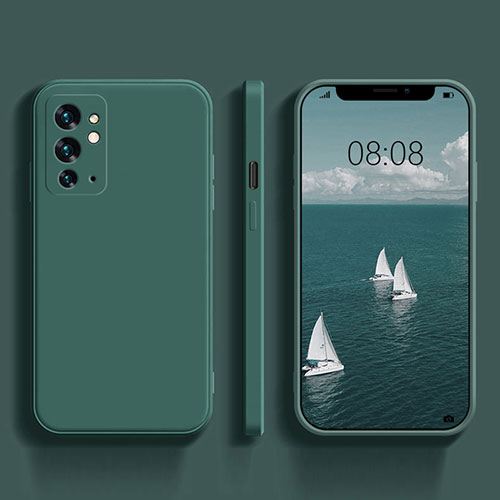 Ultra-thin Silicone Gel Soft Case 360 Degrees Cover YK1 for OnePlus 9RT 5G Midnight Green