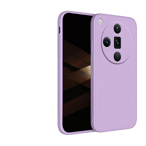 Ultra-thin Silicone Gel Soft Case 360 Degrees Cover YK1 for Oppo Find X7 Ultra 5G Clove Purple