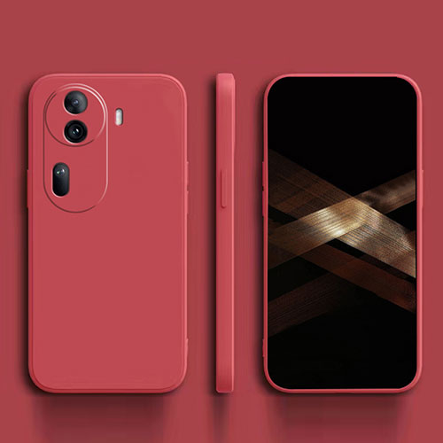 Ultra-thin Silicone Gel Soft Case 360 Degrees Cover YK1 for Oppo Reno11 Pro 5G Red