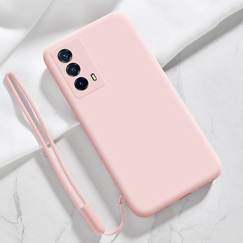 Ultra-thin Silicone Gel Soft Case 360 Degrees Cover YK1 for Vivo iQOO Z5 5G Pink