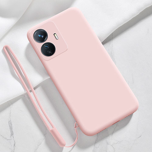 Ultra-thin Silicone Gel Soft Case 360 Degrees Cover YK1 for Vivo iQOO Z6 Lite 5G Pink