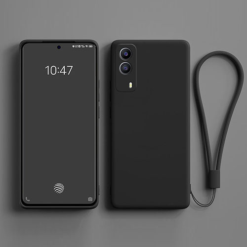 Ultra-thin Silicone Gel Soft Case 360 Degrees Cover YK1 for Vivo V21e 5G Black