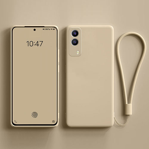 Ultra-thin Silicone Gel Soft Case 360 Degrees Cover YK1 for Vivo V21e 5G Khaki