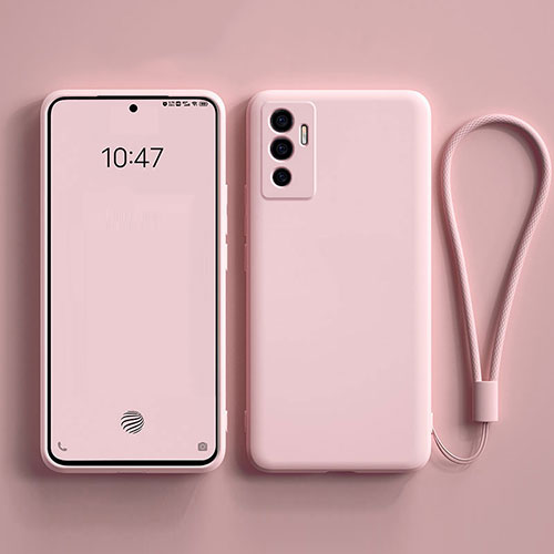 Ultra-thin Silicone Gel Soft Case 360 Degrees Cover YK1 for Vivo V23e 5G Pink