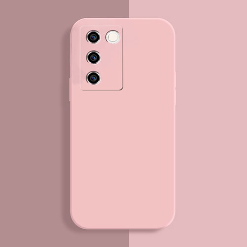 Ultra-thin Silicone Gel Soft Case 360 Degrees Cover YK1 for Vivo V27 5G Pink