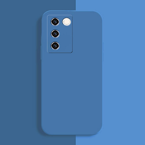 Ultra-thin Silicone Gel Soft Case 360 Degrees Cover YK1 for Vivo V27e 5G Blue