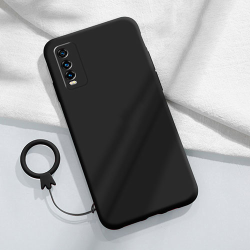 Ultra-thin Silicone Gel Soft Case 360 Degrees Cover YK1 for Vivo Y20G Black