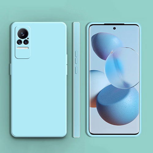 Ultra-thin Silicone Gel Soft Case 360 Degrees Cover YK1 for Xiaomi Civi 5G Mint Blue