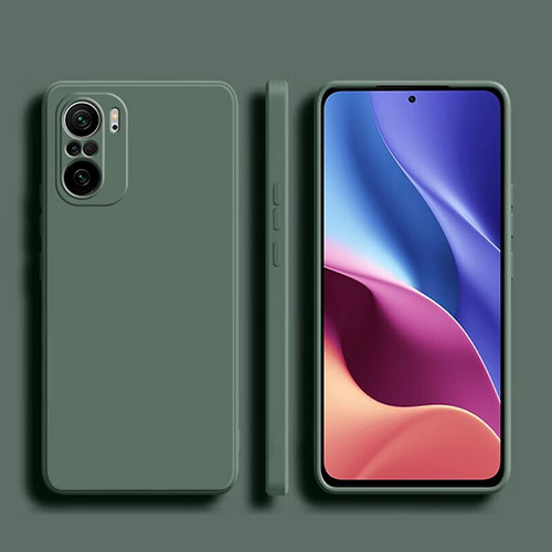 Ultra-thin Silicone Gel Soft Case 360 Degrees Cover YK1 for Xiaomi Poco F3 5G Green
