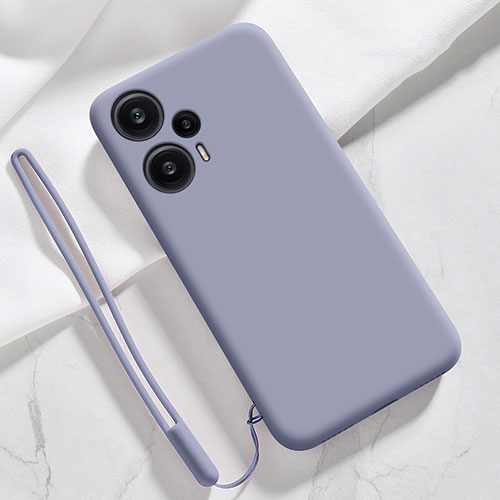 Ultra-thin Silicone Gel Soft Case 360 Degrees Cover YK1 for Xiaomi Poco F5 5G Lavender Gray