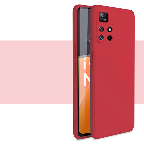 Ultra-thin Silicone Gel Soft Case 360 Degrees Cover YK1 for Xiaomi Poco M4 Pro 5G Red