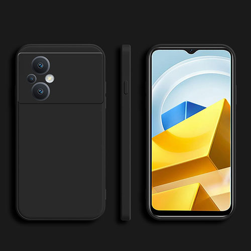 Ultra-thin Silicone Gel Soft Case 360 Degrees Cover YK1 for Xiaomi Poco M5 4G Black