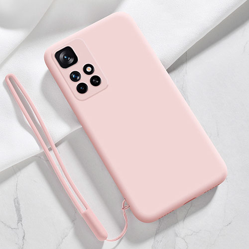 Ultra-thin Silicone Gel Soft Case 360 Degrees Cover YK1 for Xiaomi Redmi 10 4G Rose Gold