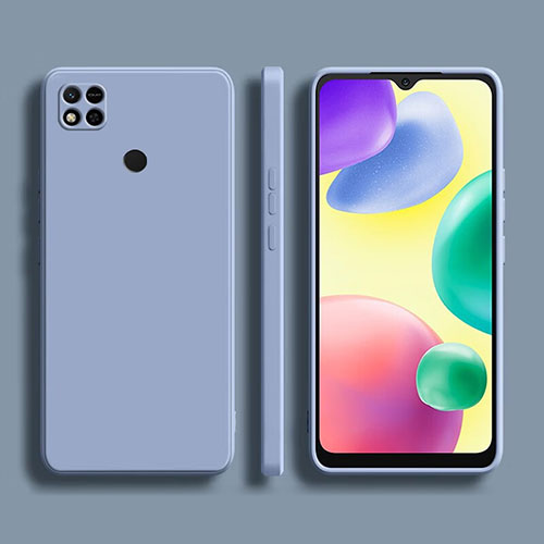 Ultra-thin Silicone Gel Soft Case 360 Degrees Cover YK1 for Xiaomi Redmi 9 Activ Lavender Gray