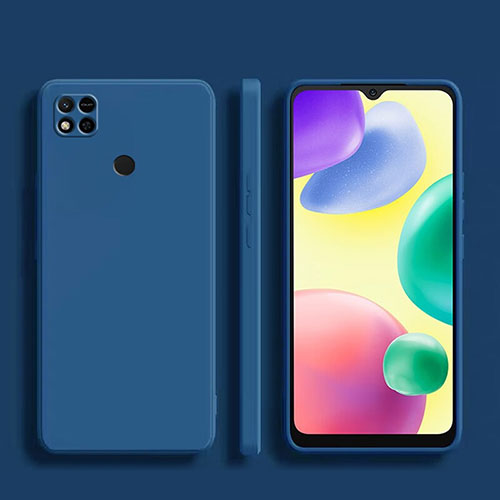 Ultra-thin Silicone Gel Soft Case 360 Degrees Cover YK1 for Xiaomi Redmi 9 India Blue