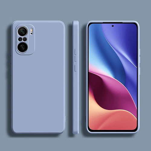 Ultra-thin Silicone Gel Soft Case 360 Degrees Cover YK1 for Xiaomi Redmi K40 Pro 5G Lavender Gray