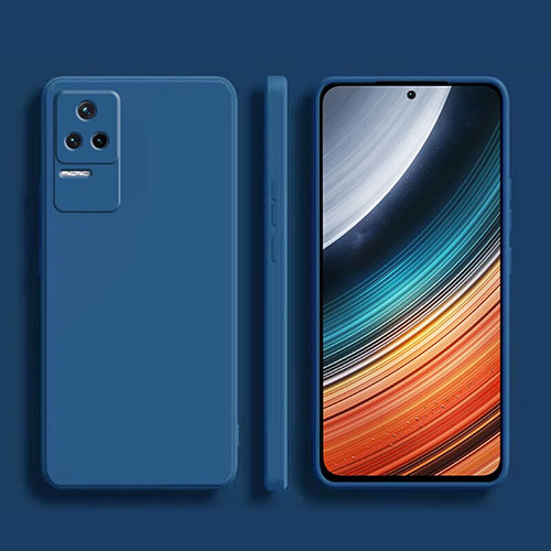 Ultra-thin Silicone Gel Soft Case 360 Degrees Cover YK1 for Xiaomi Redmi K40S 5G Blue