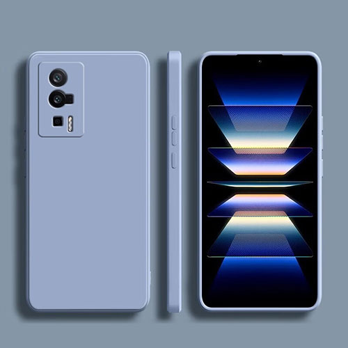 Ultra-thin Silicone Gel Soft Case 360 Degrees Cover YK1 for Xiaomi Redmi K60 Pro 5G Lavender Gray