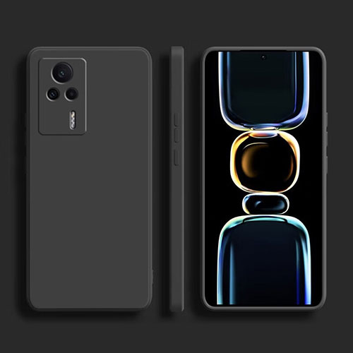 Ultra-thin Silicone Gel Soft Case 360 Degrees Cover YK1 for Xiaomi Redmi K60E 5G Black