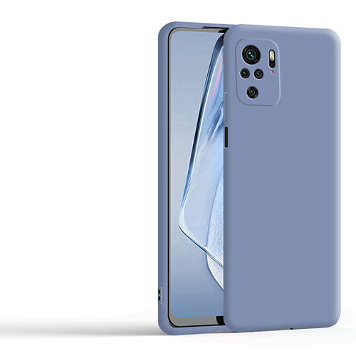 Ultra-thin Silicone Gel Soft Case 360 Degrees Cover YK1 for Xiaomi Redmi Note 10 4G Lavender Gray