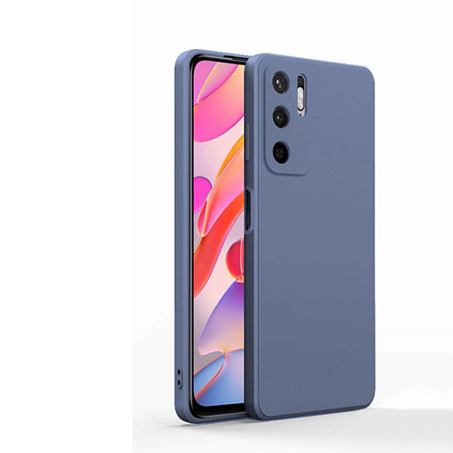 Ultra-thin Silicone Gel Soft Case 360 Degrees Cover YK1 for Xiaomi Redmi Note 10 5G Lavender Gray
