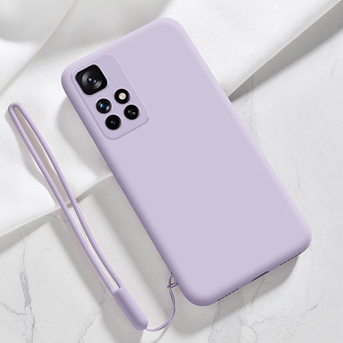 Ultra-thin Silicone Gel Soft Case 360 Degrees Cover YK1 for Xiaomi Redmi Note 11 4G (2021) Purple