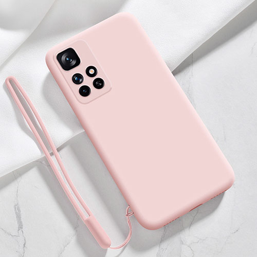 Ultra-thin Silicone Gel Soft Case 360 Degrees Cover YK1 for Xiaomi Redmi Note 11 4G (2021) Rose Gold