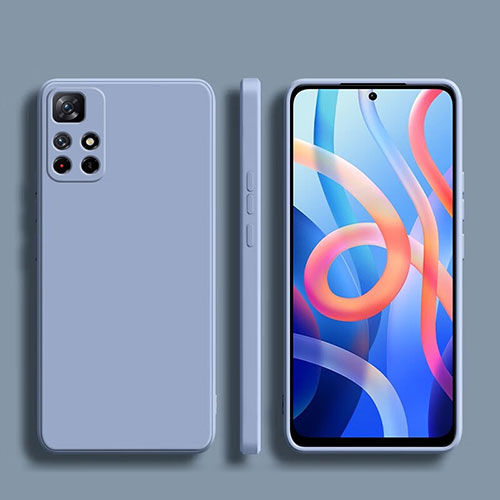 Ultra-thin Silicone Gel Soft Case 360 Degrees Cover YK1 for Xiaomi Redmi Note 11 Pro 4G Lavender Gray