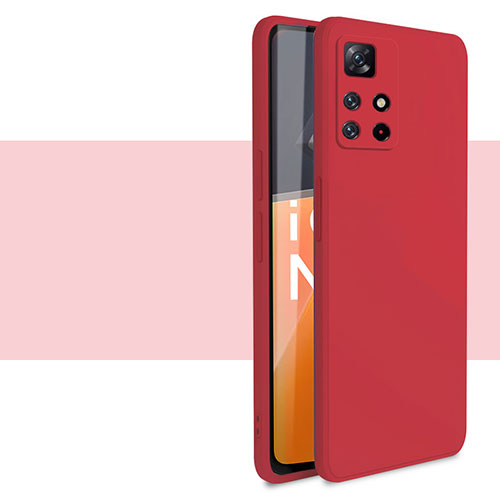 Ultra-thin Silicone Gel Soft Case 360 Degrees Cover YK1 for Xiaomi Redmi Note 11S 5G Red