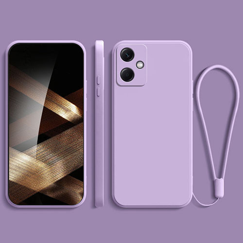 Ultra-thin Silicone Gel Soft Case 360 Degrees Cover YK1 for Xiaomi Redmi Note 12R Pro 5G Clove Purple