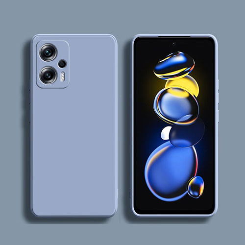 Ultra-thin Silicone Gel Soft Case 360 Degrees Cover YK1 for Xiaomi Redmi Note 12T Pro 5G Lavender Gray