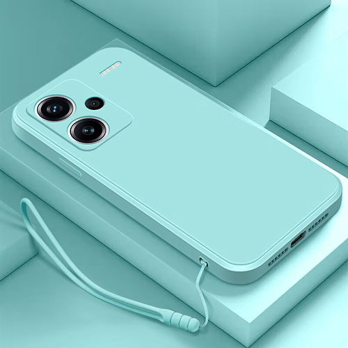 Ultra-thin Silicone Gel Soft Case 360 Degrees Cover YK1 for Xiaomi Redmi Note 13 Pro+ Plus 5G Cyan