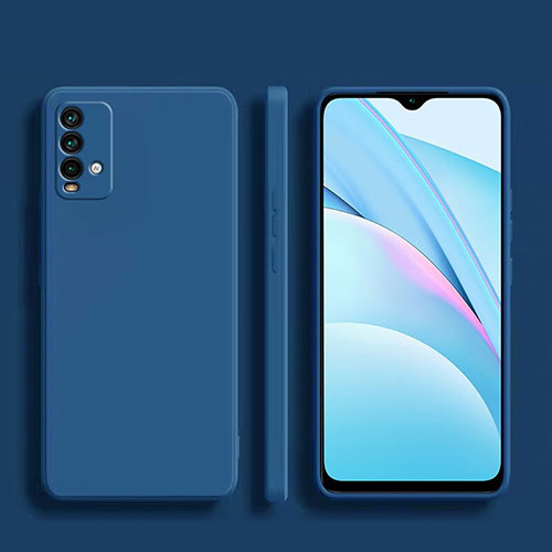 Ultra-thin Silicone Gel Soft Case 360 Degrees Cover YK1 for Xiaomi Redmi Note 9 4G Blue